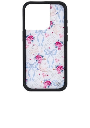 Wildflower Iphone 15 Pro Case in Baby Blue.