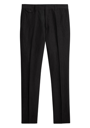 Burberry Linen Silk Tailored Trousers - Black
