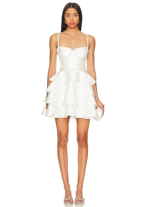 V. Chapman Luciana Corset Mini Dress in White. Size 6.