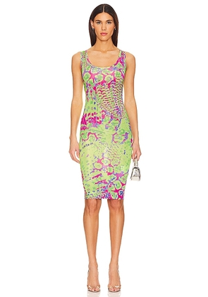 Versace Jeans Couture Midi Dress in Green. Size 36, 38, 38/XS, 40/S, 42/M.