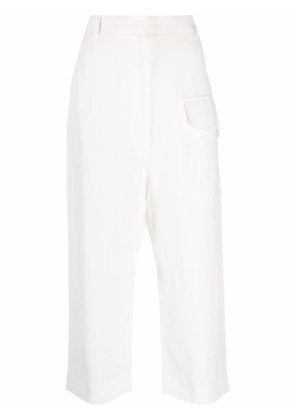 Stella McCartney straight-leg cropped trousers - White