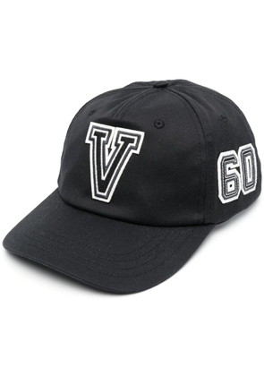 Valentino Garavani logo-patch cotton cap - Black
