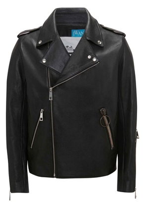 JW Anderson x A.P.C. Morgan leather biker jacket - Black
