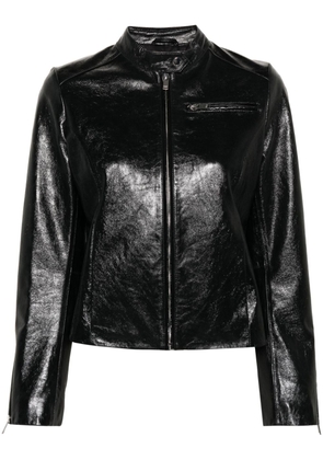 Claudie Pierlot faux-leather biker jacket - Black