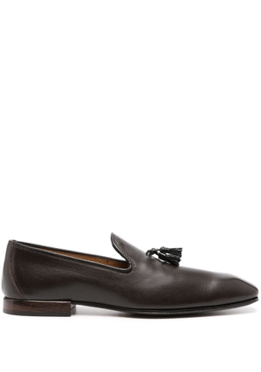 TOM FORD tassel-detail leather loafers - Brown