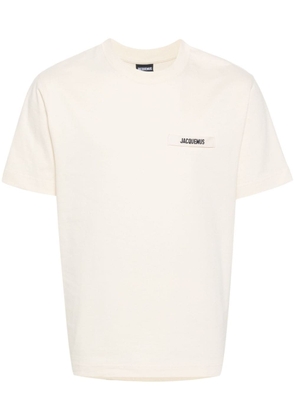 Jacquemus Le Gros Grain embroidered-logo T-shirt - Neutrals
