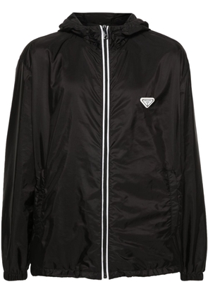 Prada Re-Nylon enamel triangle-logo jacket - Black