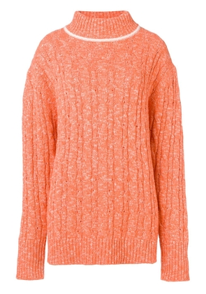 Cashmere In Love cable knit sweater - Orange