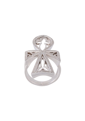 Loree Rodkin diamond maltese cross ring - Metallic