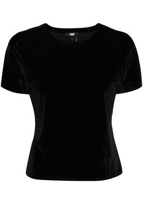 PAIGE velour round-neck T-shirt - Black