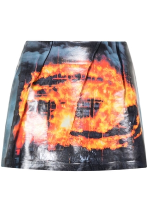 Diesel Oval D-print mini skirt - Orange