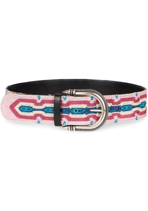 ETRO adjustable embroidered-design belt - Pink
