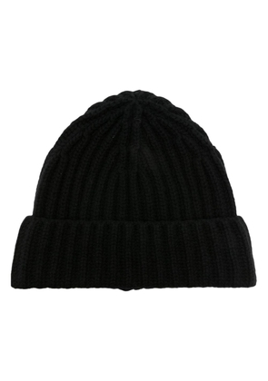 Ann Demeulemeester Adriana ribbed recycled-cashmere beanie - Black