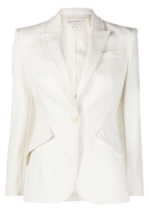 Alexander McQueen single-button blazer - White