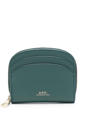 A.P.C. Demi-Lune leather wallet - Green