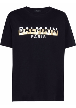 Balmain logo-print short-sleeved T-shirt - Black