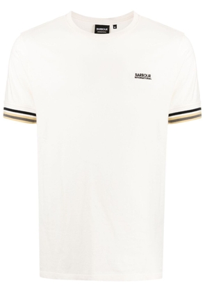 Barbour stripe-detail cotton T-shirt - Neutrals