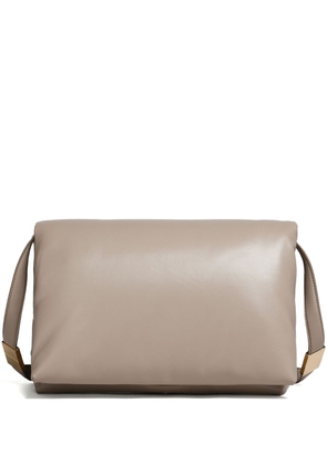 Marni large Prisma leather shoulder bag - Brown