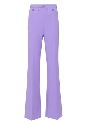 Elisabetta Franchi flared crepe trousers - Purple