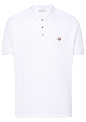 Moncler logo-patch polo shirt - White