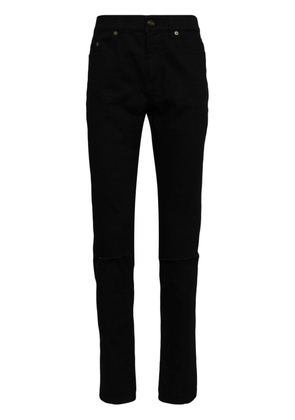 Saint Laurent distressed slim-leg jeans - Black