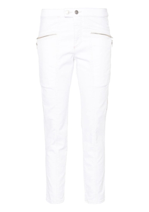 ISABEL MARANT logo-patch skinny jeans - White