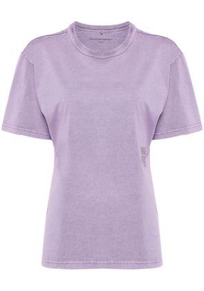 Alexander Wang Puff Logo boxy-fit cotton T-shirt - Purple