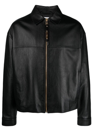 Moschino zipped-up leather jacket - Black