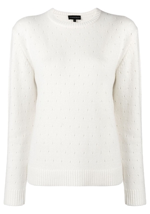 Cashmere In Love cashmere perforated pattern jumper - White