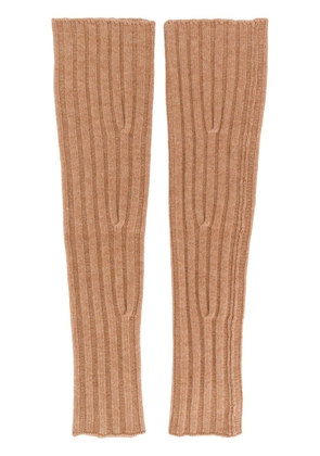 Cashmere In Love Aspen knitted sleeve warmers - Neutrals