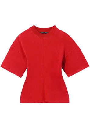 Proenza Schouler fitted-waist cotton T-shirt - Red