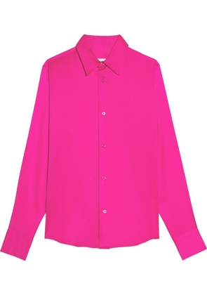AMI Paris long-sleeved silk shirt - Pink