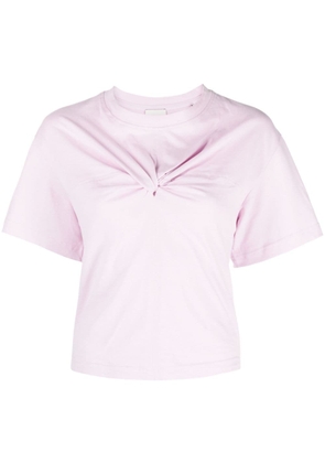 ISABEL MARANT Zuria knot-detail organic cotton T-shirt - Pink