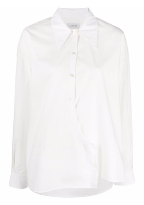 LEMAIRE wrap-front long-sleeve shirt - White