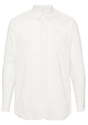 Lardini striped long-sleeve shirt - White