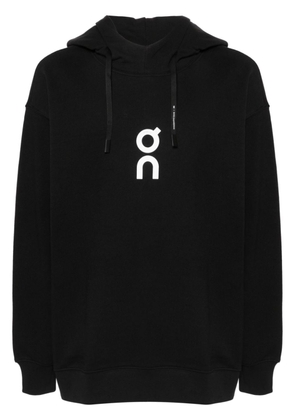 On Running monogram-print hoodie - Black