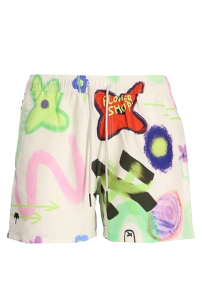 OAS Company Flower Shop swim shorts - Neutrals