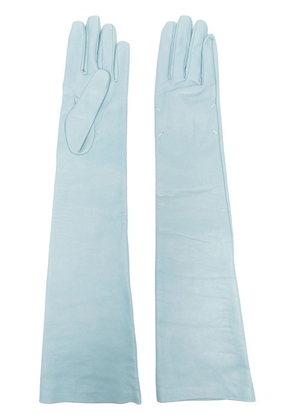 Maison Margiela four-stitch leather gloves - Blue