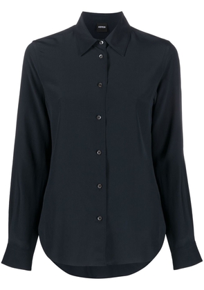 ASPESI point-collar silk shirt - Blue