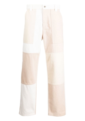 Axel Arigato patchwork-design wide-leg jeans - White