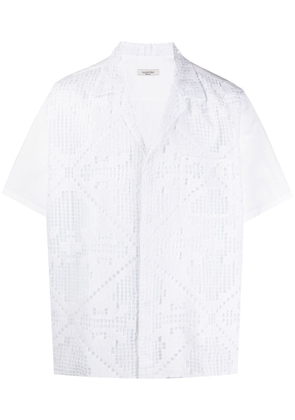 Valentino Garavani punch-hole detail short-sleeve shirt - White