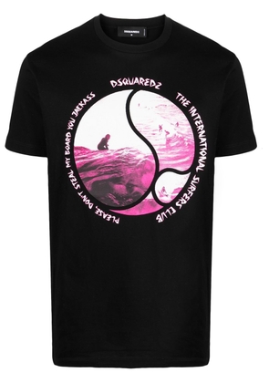 Dsquared2 surf graphic print t-shirt - Black