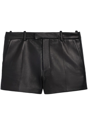 AMI Paris leather tailored shorts - Black