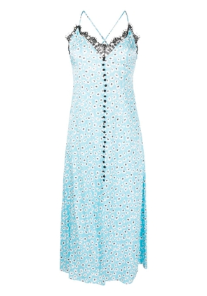 NISSA floral-print slip dress - Blue