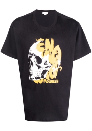 Alexander McQueen skull print cotton T-shirt - Black