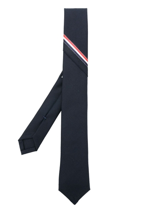 Thom Browne RWB selvedge super 120s twill necktie - Blue