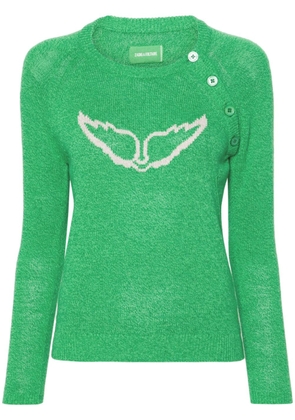 Zadig&Voltaire Regliss Wings-intarsia jumper - Green