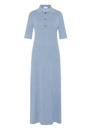 Rosetta Getty wool-cashmere polo midi dress - Blue