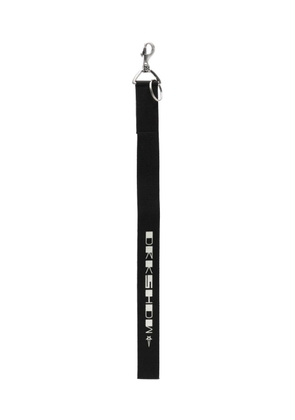 Rick Owens DRKSHDW logo-print ribbon keyring - Black