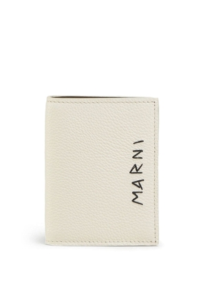 Marni bi-fold leather wallet - Neutrals